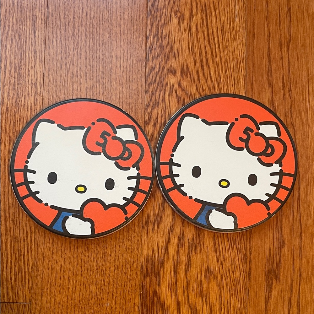 Set of 2 Hello Kitty Coasters